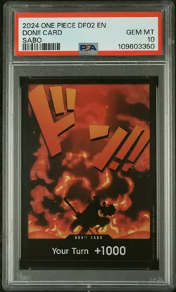 One Piece DON!! Card Sabo Promo DF02 English PSA 10 - Image 1