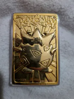 Vintage 1999 Burger King Pokemon 23K Gold Plated Togepi Trading Card - Image 1