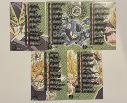DBZ CCG Score Cell Games Saga COMPLETE Card Checklist Puzzle Insert! 5 of 5 Lot - Image 1