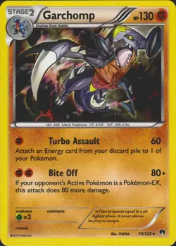 Garchomp 70/122 Holo Rare XY - BREAKpoint Pokemon Card LP - Image 1