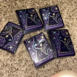 NEW Sealed Pokemon TCG Card Sleeves Mimikyu Holo Deck Protectors 65ct (5 Packs) - Image 1
