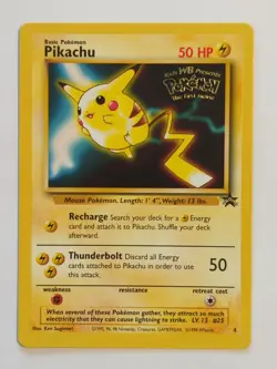 Pikachu 4 - WotC Black Star Promo - Pokemon Card - Pokemon the First Movie 1999 - Image 1