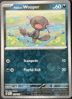 Paldean Wooper 129/193 Sv02: Paldea Evolved Reverse Holo - Pokemon Card - Image 1