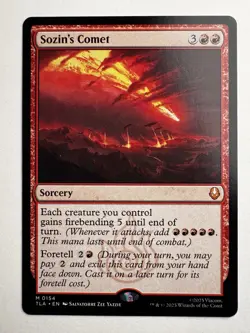 Sozin’s Comet #154 - MTG Avatar TLA - Mythic Sorcery Firebending 5 Regular - Image 1