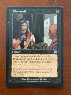 3 x MTG Magic the Gathering Onslaught Blackmail LP - Image 2