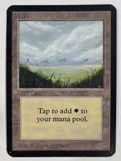 Plains No Trees Alpha Near Mint NM MTG Magic The Gathering - Image 1