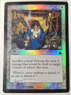 Troubled Healer - FOIL - Prophecy - Magic the Gathering MTG Nice! - Image 1