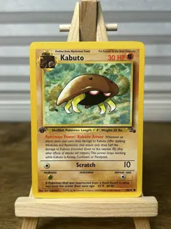 Pokemon TCG Kabuto 1st Edition 50/62 Non-Holo Fossil Set 1999 - Image 1