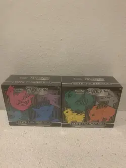POKEMON TCG SWORD & SHIELD EVOLVING SKIES ELITE TRAINER BOX LOT(2) CASE FRESH ?? - Image 1