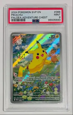 2000 POKEMON SVP EN PIKACHU PALDEA ADV CHEST PSA 9 PIKACHU BASIC/PROMO #088 MINT - Image 1