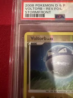 2008 POKEMON DIAMOND & PEARL STORMFRONT #SH3 VOLTORB-REVERSE FOIL PSA 9 pop 59 - Image 3