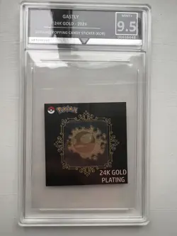 Gastly 24k Gold Sticker Korean Striking Candy Pokemon. Get Graded Mint+ 9.5 - Image 1