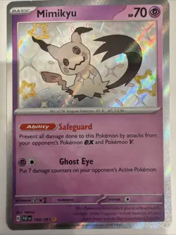 Pokemon TCG Mimikyu SV: Paldean Fates 160/091 Baby Shiny Holo Rare English NM - Image 1