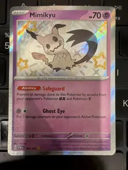 Pokemon TCG Mimikyu SV: Paldean Fates 160/091 Baby Shiny Holo Rare English NM - Image 2