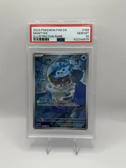 2023 Pokemon Par En-Paradox Rift Illustration Rare #189 Mantyke PSA 10 - Image 1