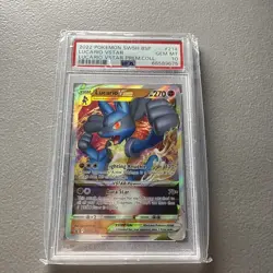 2022 Pokemon Premium Collection 214 Lucario SWSH Black Star Promo PSA 10 - Image 1