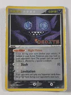 Sableye 23/107 Reverse Holo Rare EX Deoxys Pokemon TCG MP STAMPED - Image 1