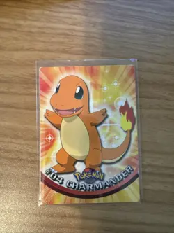 Charmander #4 1999 Topps Pokemon TV Animation Edition Series 1 Blue Logo - Image 1