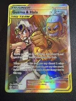 Pokemon TCG-Guzma & Hala 193/236 Cosmic Eclipse Full Art - Image 1