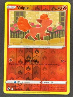 Pokemon Vulpix Reverse Holo 017/195 SIT Silver Tempest NM - Image 1