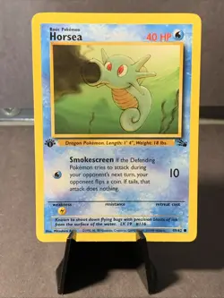 Pokemon TCG Horsea #49/62 Fossil Set 1st Edition WOTC NM VTG 1999 Common - Image 1