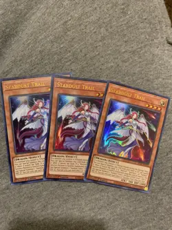 Yugioh! 3x Stardust Trail MP22-EN120 Ultra Rare 1st Ed NM - Image 1