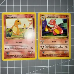 Pokemon Lot WOTC 2 Base Set Near Mint 1999 Cards Charmander Charmeleon - Image 1