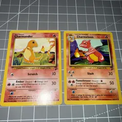 Pokemon Lot WOTC 2 Base Set Near Mint 1999 Cards Charmander Charmeleon - Image 2
