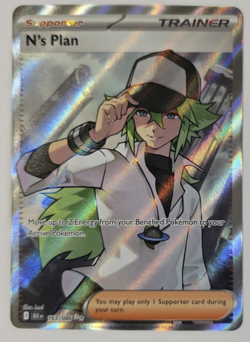 2025 Pokemon Black Bolt #163/086 N's Plan ULTRA RARE Full Art Holo Card - Image 1