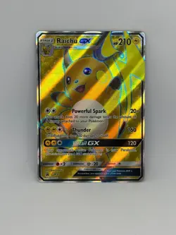 Pokemon Card Raichu GX SM90 Black Star PromoFULL ART HOLO RARE - NM - Image 1