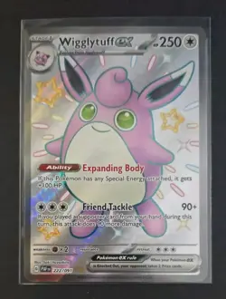 Wigglytuff ex 222/091 Shiny Paldean Fates Ultra Rare Pokemon TCG Card Mint NM - Image 1