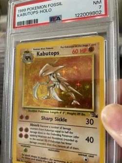 Pokemon TCG Kabutops Holo Rare Card 9/62 Fossil PSA 7 NM Near Mint Vintage - Image 3