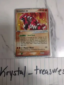 Pokemon TCG Groudon EX Crystal Guardians Holo Card 93/100 NM Excellent Condition - Image 1