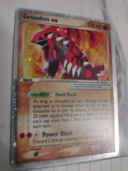 Pokemon TCG Groudon EX Crystal Guardians Holo Card 93/100 NM Excellent Condition - Image 2