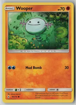 Wooper 96/214 Pokemon Unbroken Bonds Common Near Mint Card (NM) 4 - Image 1