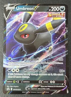 Umbreon V SWSH203 Black Star Promo Ultra Rare Pokemon TCG Card NM - Image 1