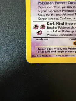 Gengar - 5/62 - Fossil - Holo Rare - Pokemon Card TCG - English - MP/HP - Image 5