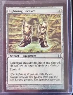 MtG Artifact Lightning Greaves Lightning Greaves Uncommon Regular Commander - Image 1