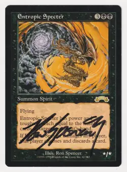 Signed Entropic Specter MP Exodus Artist Ron Spencer 1998 MTG Magic Rare Spirit! - Image 1