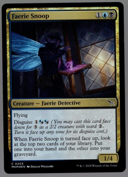 Faerie Snoop 0203 Uncommon Foil Murders at Karlov Manor MTG Near Mint - Image 1