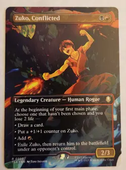 Zuko, Conflicted TLA #302 Borderless Rare Regular NM+ - Image 1