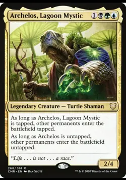 X 1 Archelos, Lagoon Mystic NM 268 CMR Commander Legends MTG Magic The Gathering - Image 1