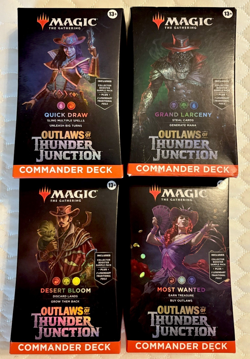 Magic The Gathering Outlaws of Thunder Junction 4 Commander Decks - Complete Set - Image 1