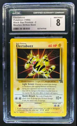 1999 Pokemon Wizards Black Star Promos Electabuzz #2 CGC 8 - Image 1