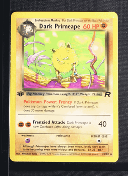 PSA 9 MINT 2000 Pokemon Team Rocket #43 Dark Primeape 1st Edition !!! - Image 3