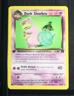 PSA 9 MINT 2000 Pokemon Team Rocket #29 1st Edition Dark Slowbro !!! - Image 3