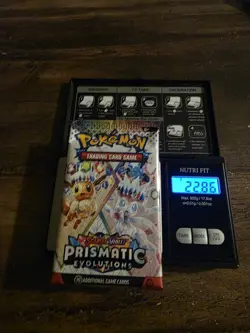 22.86g HEAVY Pokemon TCG Prismatic Evolution Booster Pack!Possible GOD/DEMI pack - Image 1
