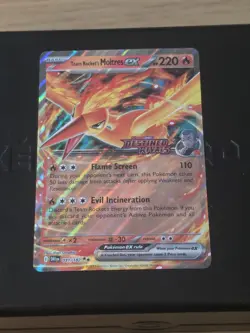 Pokemon TCG Team Rockets Moltres EX Destined Rivals 031/182 Stamped UPC Promo - Image 1