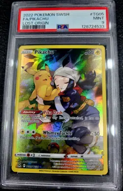 PSA 9 2022 POKEMON SWSH FA/PIKACHU LOST ORIGIN TG05/TG30 - Image 1