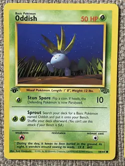 Oddish 1999 Pokemon TCG Jungle 1st Edition #58/64 - Near Mint (x2) - Image 3